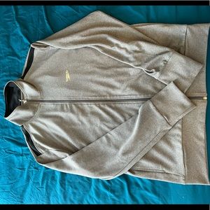 Speedo grey athletic zip-up, size L